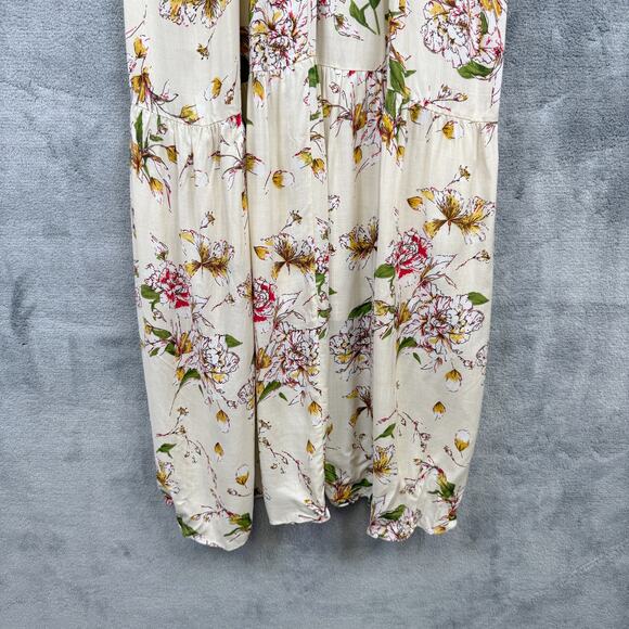 BLUSH Babydoll Wildflower‎ Floral High Low Mavi Dress Forest Fairy Etherial Sz L - Picture 8 of 11